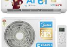 Midea 1.5 Ton 5 Star AI+ Wi-Fi Smart Inverter Split AC (Copper, Convertible 6-in-1 Gear,KW Display, Top HD & PM 2.5 Filter,4 Way Swing Santis Pro-X DLX (Wi-Fi), MAI20SP5R35W0,White)