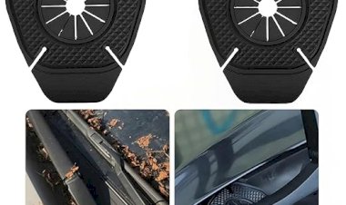 SARTE Car Wiper Hole Protector Pad Car Silicon Wiper Windshield Car Wiper Cover Dust Front Cover Car Wiper Protector Windscreen Car Protection Accessories Universal For Most Vehicles (Black 2Pcs)