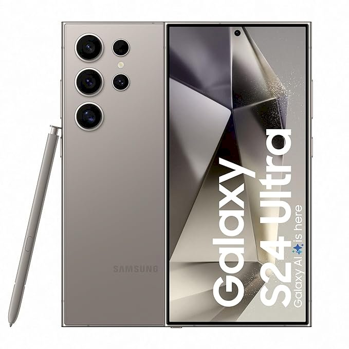 Samsung Galaxy S24 Ultra 5G AI Smartphone (Titanium Gray, 12GB, 256GB Storage)